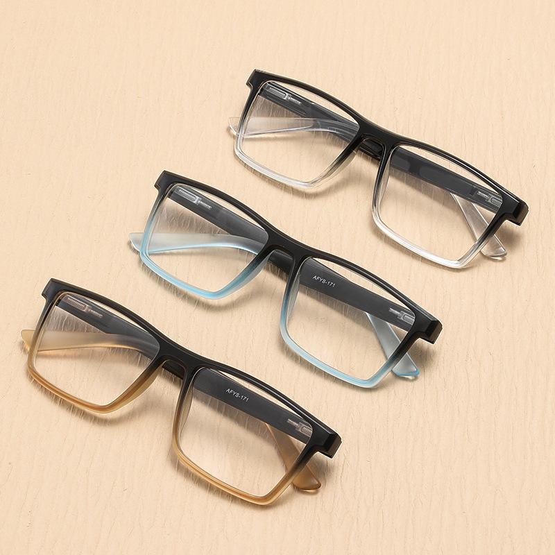Women's INS Style Retro Square Frame Blue Light Blocking Reading Glasses with Plus Diopters Stylish Men's Presbyopia Glasses