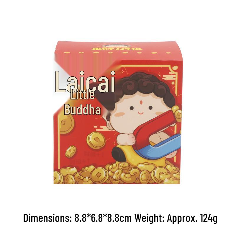 Prosperity Buddha Resin Figure: Chinese Style Good Luck Ornament for Desk