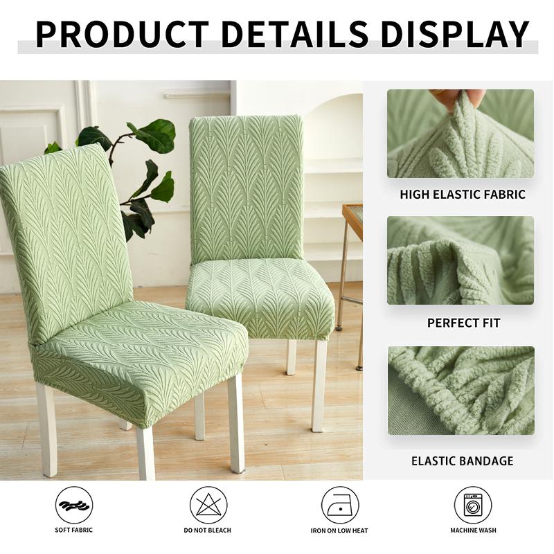 Dining Chair Cover Jacquard Parsons Chair Furniture Protector Stretch Chair Covers For Dining Room, Restaurant, Kitchen, Party