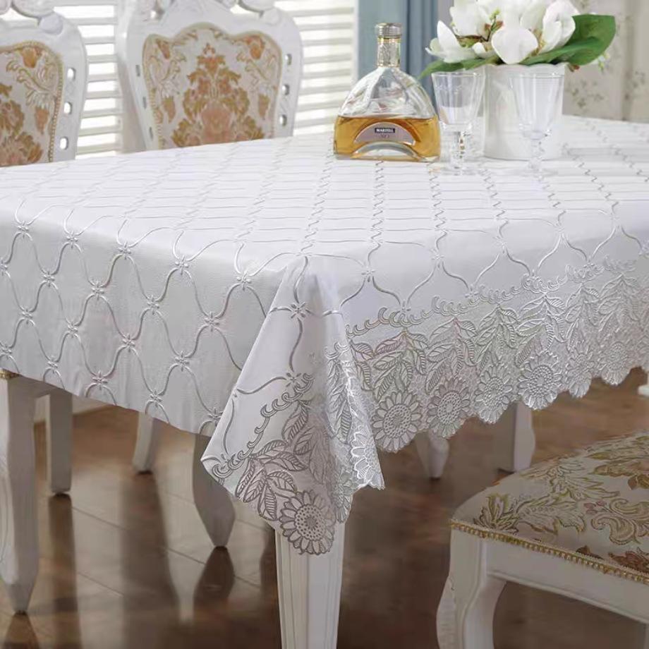 Waterproof, Oil-Proof And Anti-Scalding Coffee Table Tablecloth Leave-In Rectangular Dining Table Cloth Household Living Room Light Luxury
