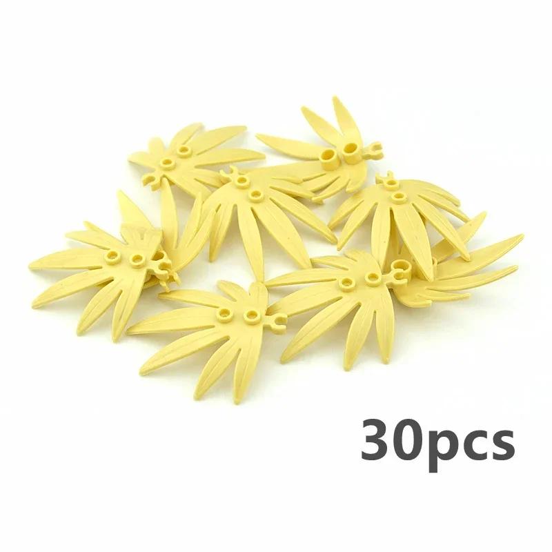 MOC Coconut palm leaves Accessories DIY City Bricks Leaves Building Blocks Set Plant Tree Grass Flower leaf Garden Scene