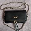 ZV Women's Classic Wing Rivet Shoulder Bag - Trendy, Versatile Small Square Chain Bag