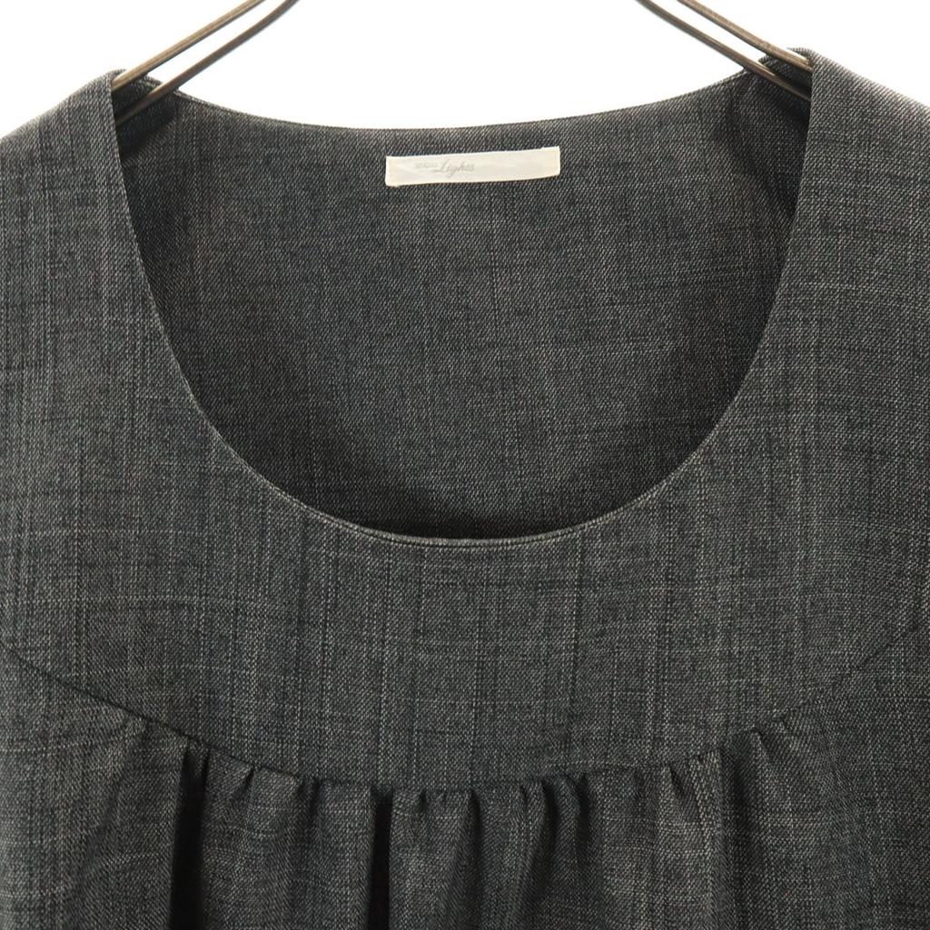 BEAMS LIGHTS Short Sleeve Knee-length Dress 38 Gray Women Used