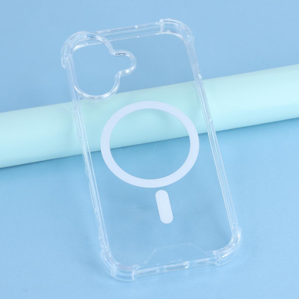For iPhone 17 Case Compatible with MagSafe 1.5mm Shockproof Clear Phone Back Cover
