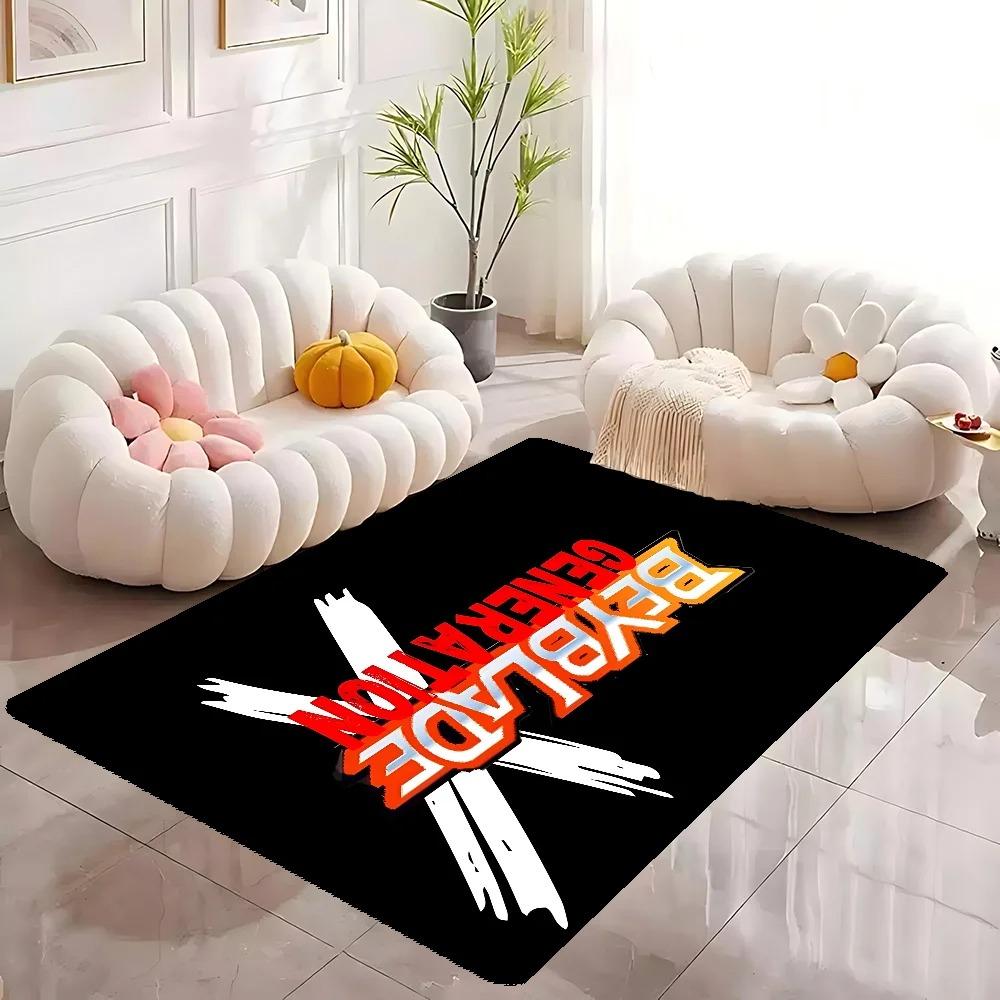  B-Beyblade X Logo Room Mats INS Style Soft Bedroom Floor House Laundry Room Mat Anti-skid Household Carpets