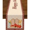 Happy Shavuot Linen Table Runner Holiday Party Decor Washable Jewish Hebrew Kitchen Dining Table Runners Shavuot Decorations