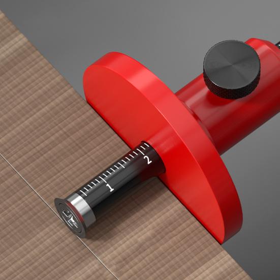 Woodworking Scriber with Dual Scale Adjustable Mortise Marker Aluminum Alloy Wear-resistant Scriber for Precision Marking
