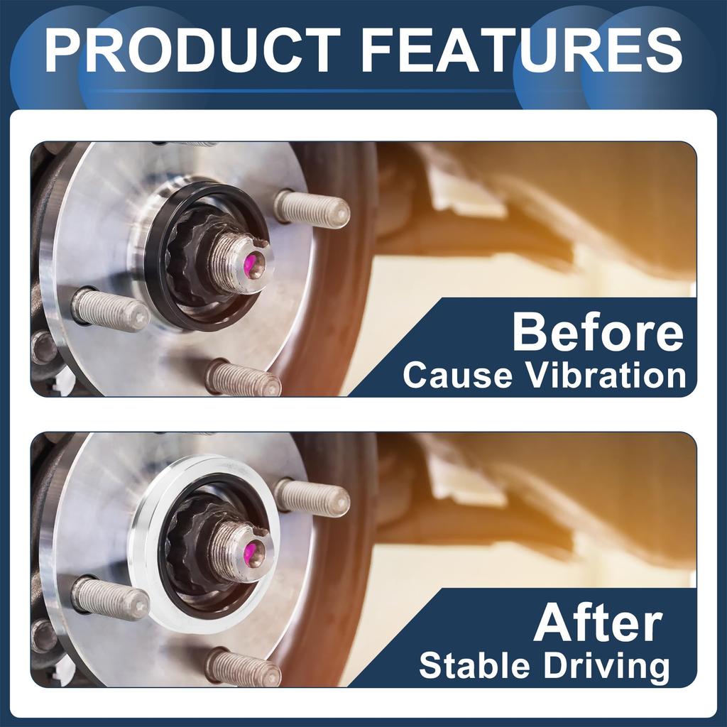 INFINAUTO Wheel Hub Centric Ring OD 75.1mm To ID 56.1mm Wheel Center Shaft Shock
