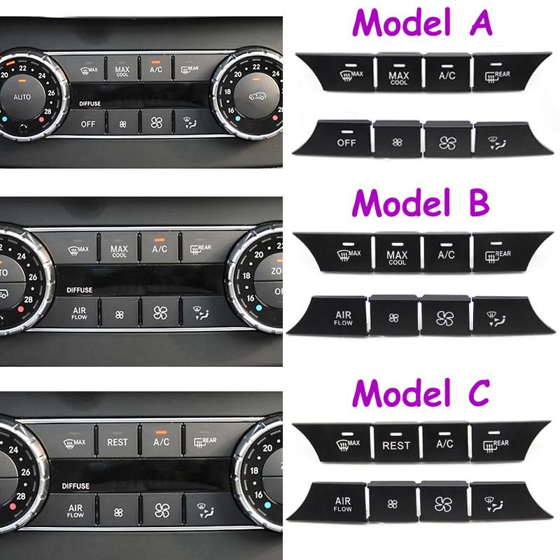 8PCS W166 W292 W463 Dashboard Air Conditioner Wind Volume Heater Climate Control Button For Mercedes Benz ML GL GLE GLS G Class