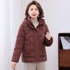 Mouou 2025 Mid-Aged Women's Short Padded Winter Coat