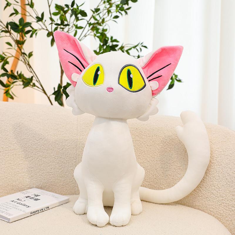 30cm Chat Cartoon Ministre Sume Chat Noir Chat Blanc Peluche Douce Animal en Peluche Décoration de Lit Fille Animal de Compagnie Décoration de Bureau Poupée