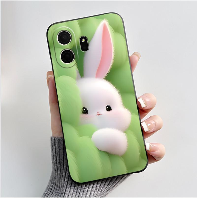 For TCL NxtPaper 70 Pro Case Luxury Cute Love Rabbit Funny Soft Black TPU Silicone Phone Case For TCL NxtPaper70 Pro Back Cover