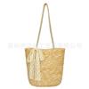 Elegant Ladies Straw Woven Handbag Women Holiday Beach Commute Casual Tote Top-Handle Bags Fashion Retro Shoulder Bags 2025