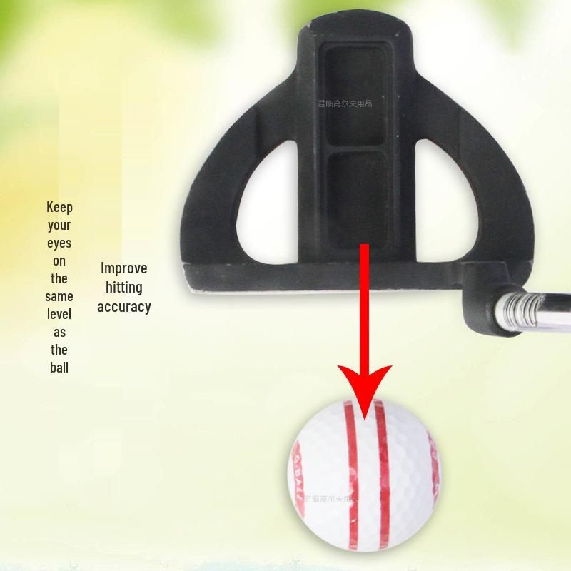 Adjustable Red Laser Golf Putter Aid with Automatic Ball Return and Double Line Alignment