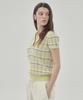 THEKNITCOMPANY Orea Striped Polo Shirt - Collada Green