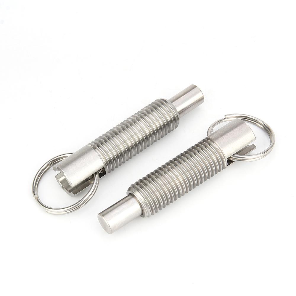1 stk Rustfritt/Karbonstål Plasseringspinner M6~M16 Indekseringsbolt Håndinntrekkbare Fjærpinner Indekseringsplunger Med Ring