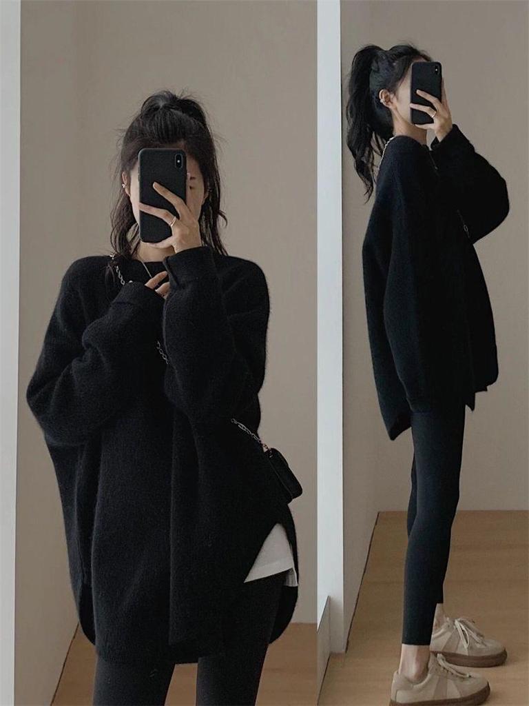 Women's Red Rabbit Year New Year Sweater - Autumn/Winter Knitted Top