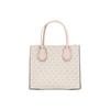 Michael Kors MK Mercer Klassische Monogramm-Farbblock-Leder-Faltenbalg-Schultertasche Crossbody-Handtasche Mittelgroß Damenhandtaschen 35S1GM9M2B-POWDER-BLUSH