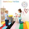 M-Modern-Learning Clock For Kids-Non-Ticking, Battery Operated, Silent Colorful Teaching Tool For Telling Time