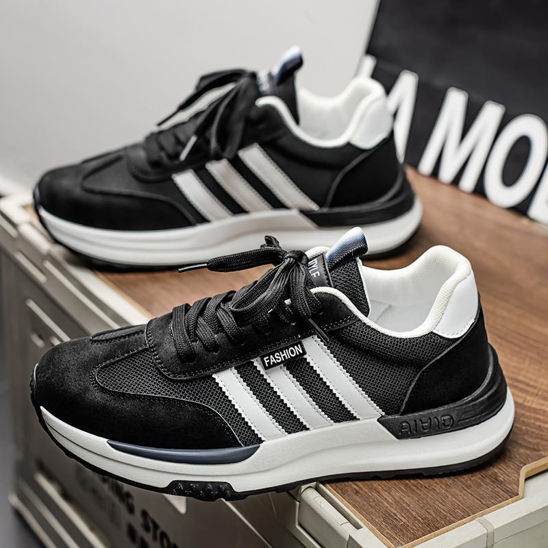 

Роскошные дизайнерские кроссовки для бега Мужские кожаные спортивные кроссовки - Нескользящая атлетическая тренировочная обувь Бесплатная доставка 44 чёрный