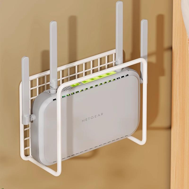 Wall Mount Router Stand Rack With Cable Management Design For Storage Box Bracket And Top Box, No Drilling Required, Wifi Rack