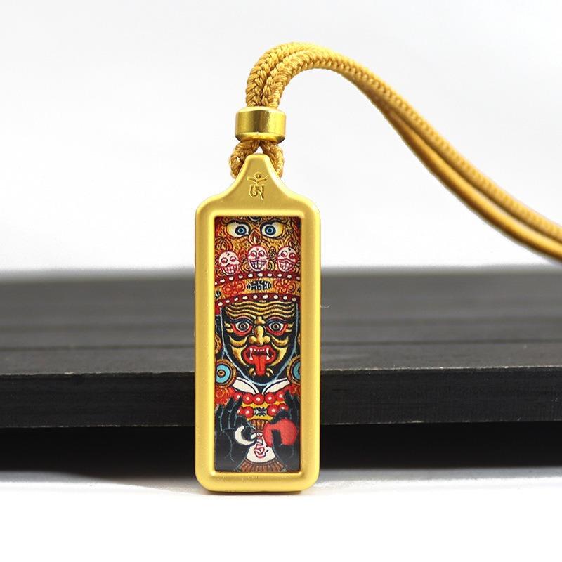 Sacred Tara Thangka Necklace Gold Plated for Spiritual Growth and Protection