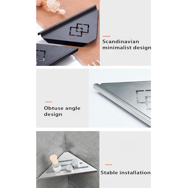 Shower Corner Shelf Bathroom Storage Tray Heavy Duty Shampoo Holder Wall Mounted Shelve Toilet Kitchen Accessories