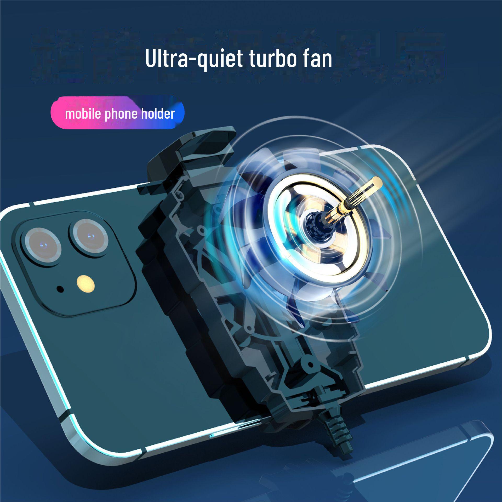 

Беспроводной излучатель для мобильных телефонов: Тихое, многофункциональное охлаждение для Apple, Huawei, игр и стриминга. G6 Air-cooled live broadcast model чёрный