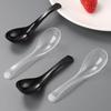 OIMG Crystal Hard Disposable Plastic Spoons