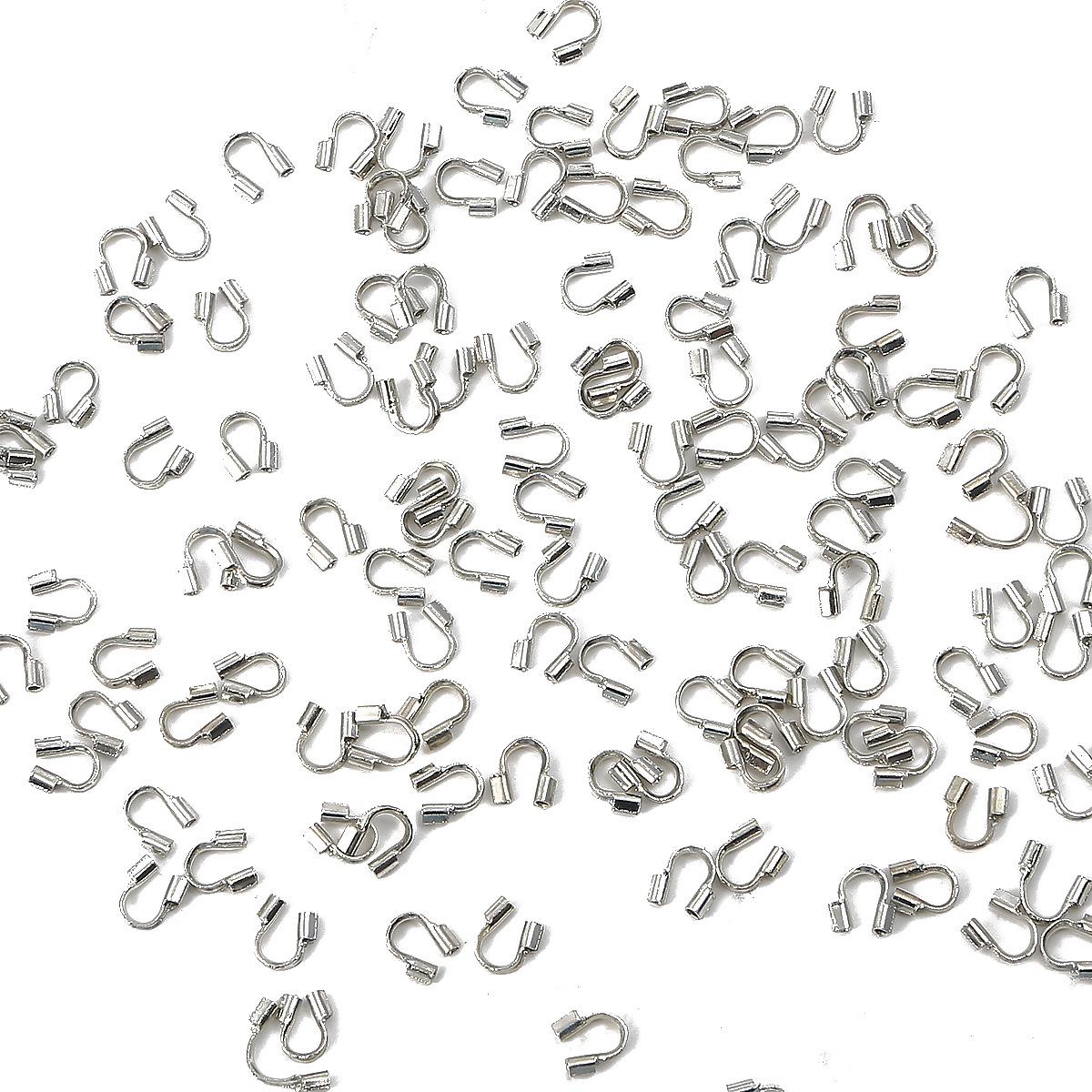 

100 шт. Железные U-образные концевики для изготовления ожерелий и браслетов своими руками 4×4mm Approx. 100 pcs/pack