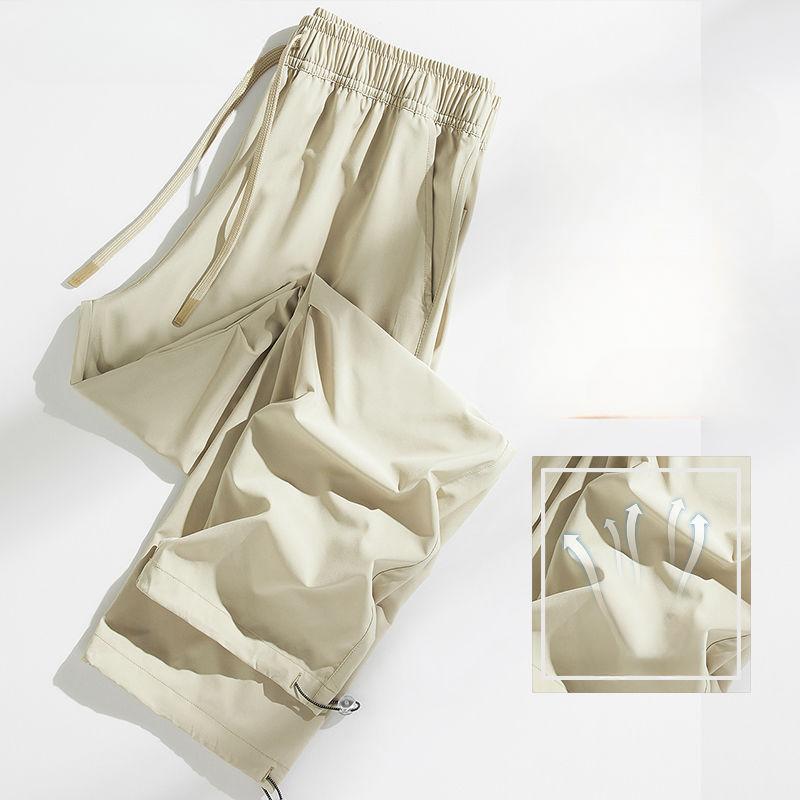 

Летние легкие дышащие брюки-карго для женщин, для активного отдыха, пешего туризма, спорта, парный стиль, брюки из ледяного шелка 4XL хаки