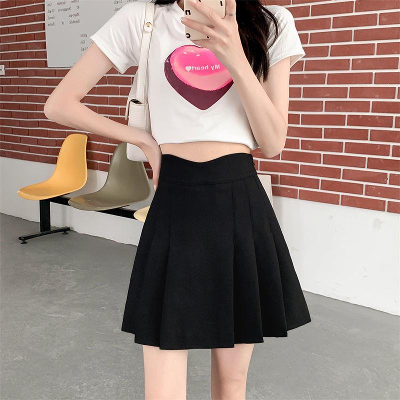 

Women s Black High-Waisted Pleated A-Line Midi Skirt - Summer 2024 Trend, Slimming Petite Fit, JK Style 2XL чёрный