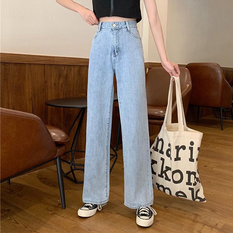 Women s Slimming High-Waisted Korean Style Wide-Leg Cropped Jeans - Summer 2026 Collection Small
