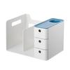 Book Holder Bookends with Two Drawers Students Desk Magazine File Holder Organizer Office Book Support Stand Rack