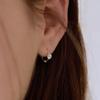 [Silver 925] Clear Cabochon Mini Earrings