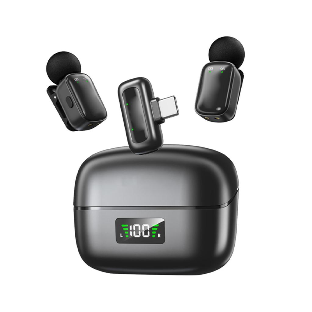 Wireless Lavalier Microphone AI Noise Reduction AI Voice Changer Mic for Video Recording