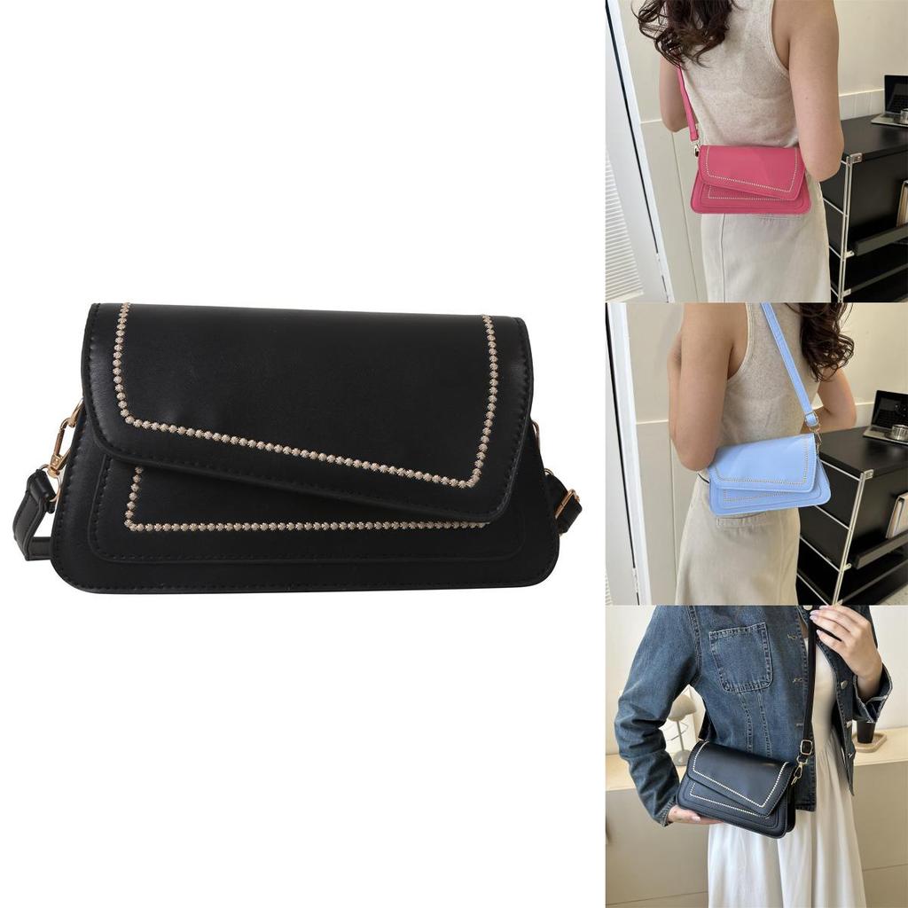 Fashionable Casual Women's Pu Material Small Square Shoulder Bag With Magnetic Closure