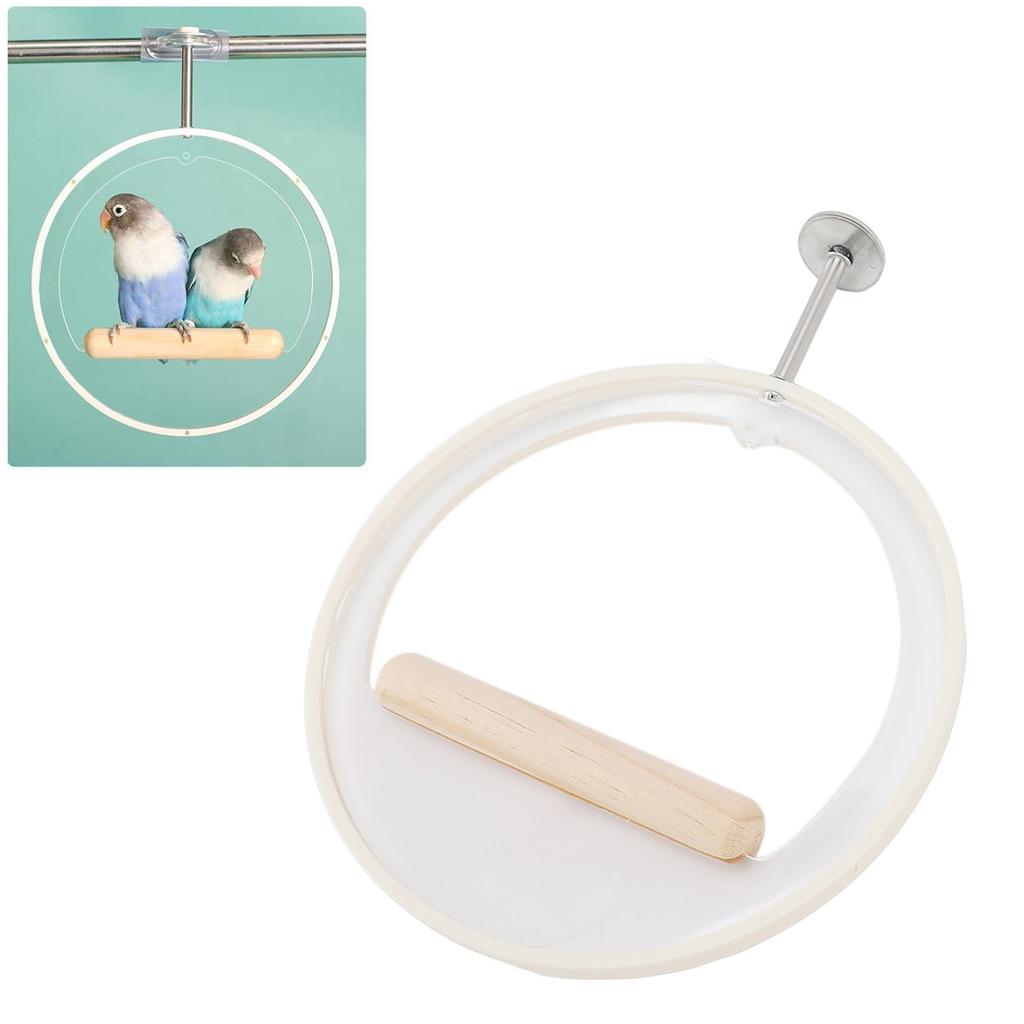 Parrot Perch Multifunction Acrylic Wood Climbing Chewing Bird Perch Stand Bird Cage Accessories