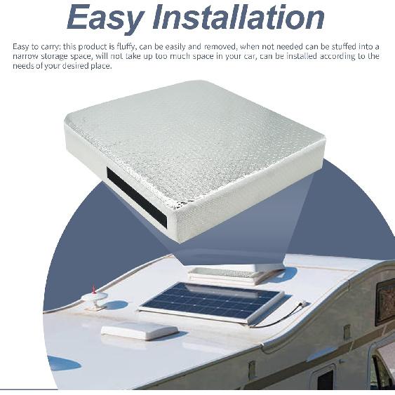 ESMING 1Pack 14"X14"X3" RV Skylight Ulator,RV Vent Ulator, RV Skylight Cover With Reflective Surface, Waterproof RV Ulation, RV Sunroof Skylight