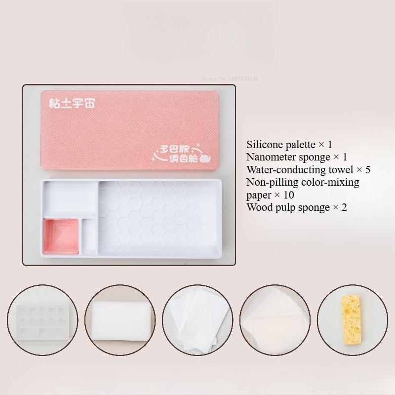

Water-based Paint Pen Coated with Acrylic Coloring Moisturizing Box DIY Clay Doll Face Modeling Decorative Painting Palette Box