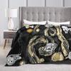 Snoopys Starry Sky Blanket Fleece Spring Autumn Cartoon Multi-function Super Soft Throw Blanket for Sofa Couch Rug Piece