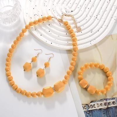 Fashion  Jewelry Set Necklace Bracelet Earrings For Women Ladies