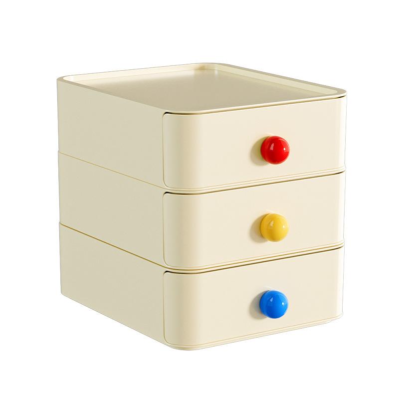 

Dopamine Drawer Organizer | Stackable Desktop Storage | Colorful Key Holder with Dividers Stationery storage box