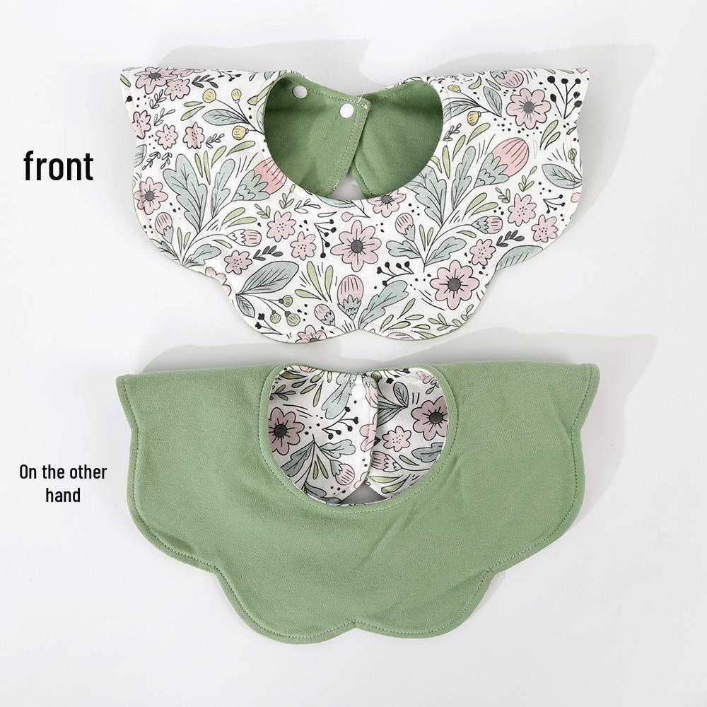 Korean Style Cotton Baby Bib - Double-Sided & Versatile for 0-2 Years