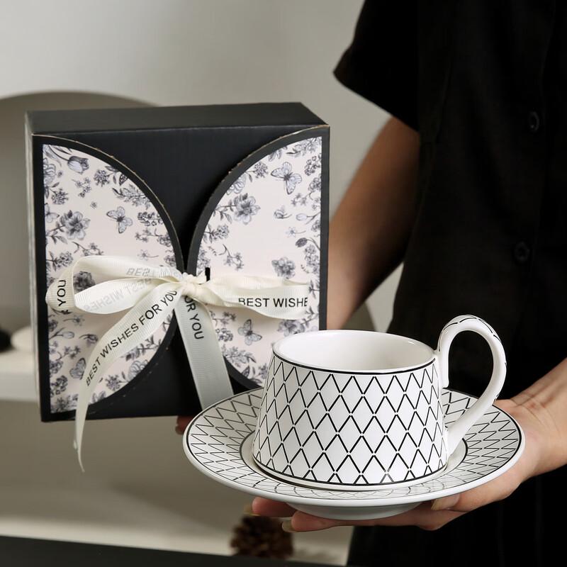 Hongyuetang Retro Keramik Kaffeetasse & Untertasse Set