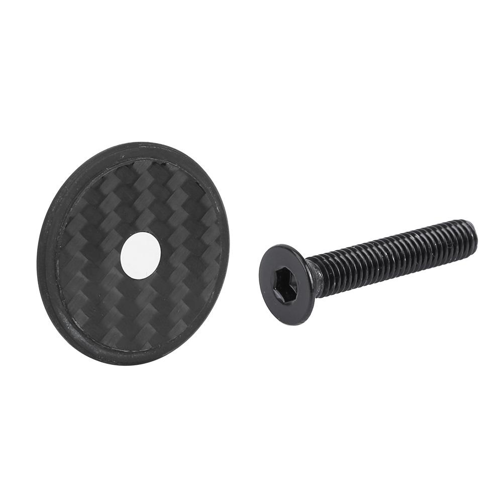 Carbon Fiber Bicycle Stem Headset Top Cap with Screw for Mountain Bike
