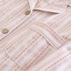 2026 New Spring/Summer Couple Set 100% Cotton Striped Long Sleeve Two Piece Set and Women's Cardigan Home Clothes