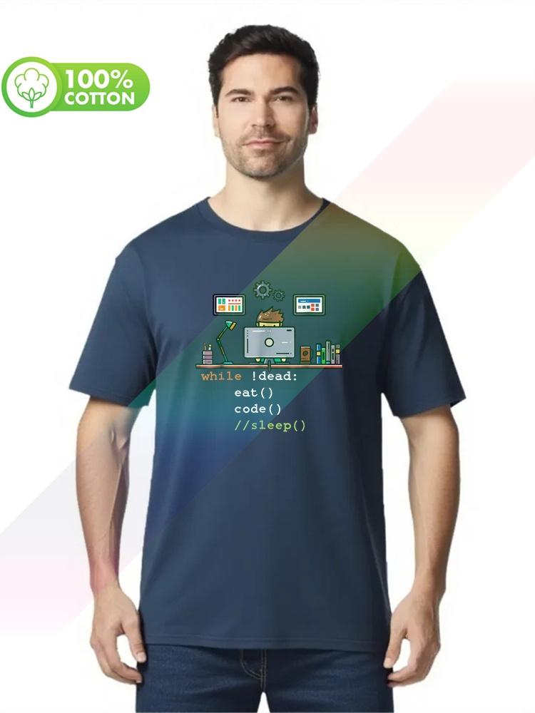100 Cotton Round Neck Heavy Weight Unisexs Tshirt Computer Science Python Programmer Eat Code Sleep S3XL Tops Tees