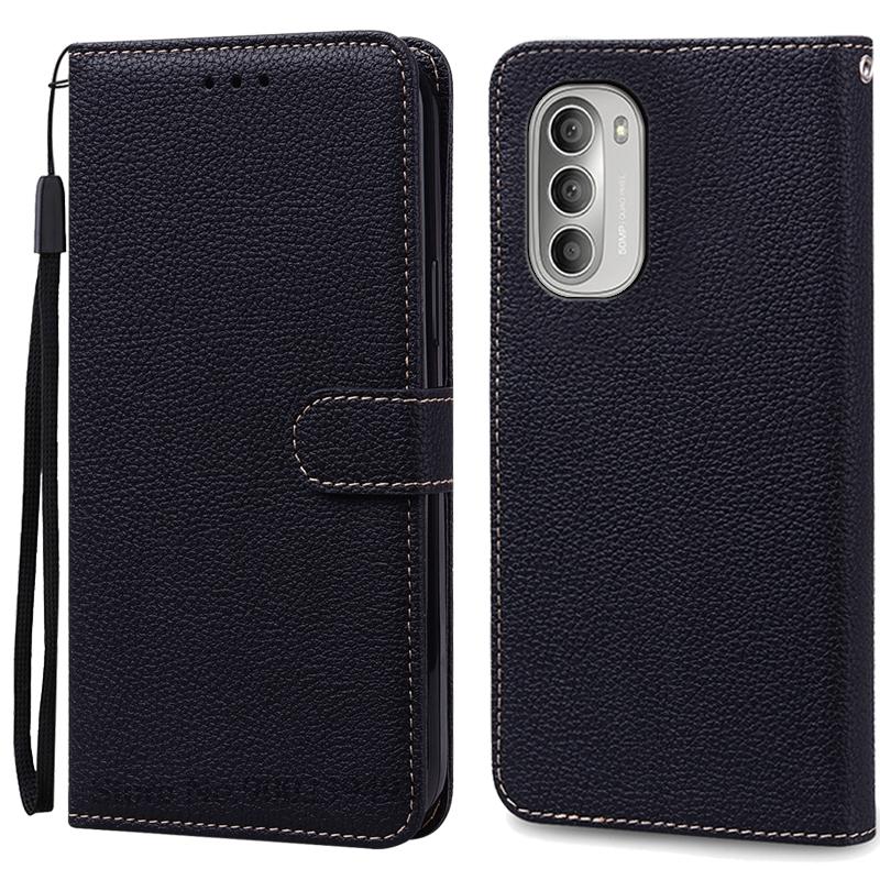 For Motorola G51 5G Deksel Lær Flip Lommebokdeksel For Moto G51 5G Deksel Mykt Silikondeksel For Motorola G51 5G Deksel Fundas