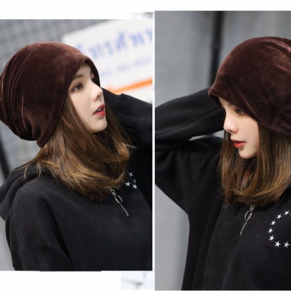 Slouchy Beanie Hat Warm Earmuffs Bicycle Hat Winter Running Beanie  for Men Women